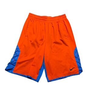Nike Dri-Fit Basketball Shorts Mens  Large Blue Orange Y2K Retro